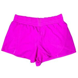 All in Motion Athletic Shorts Hot Pink Stretchy Smocked Waist Dolphin Hem Women